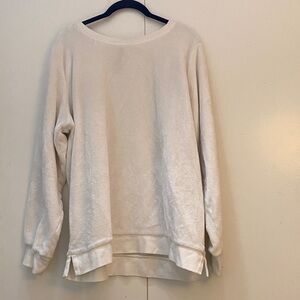 White crewneck sweater! Used but good condition!